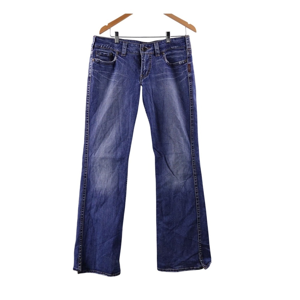 Silver Jeans Co Mens Jeans Size 32x33 Twisted Bootcut Blue Thick Denim Y2K